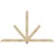 Ekena Millwork Kennewick Rough Sawn Timber Gable Bracket, Douglas Fir, 84"W x 49"H x 2"D x 4"F, 14/12 Pitch GBW084X49X0204KEN00RDF - alternate 1